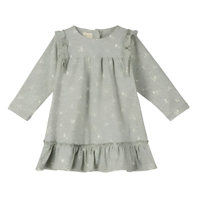 Ettie + H Aswen Jersey Dress (Grey Trees)-Apparel-ettie + h--babyandme.ca