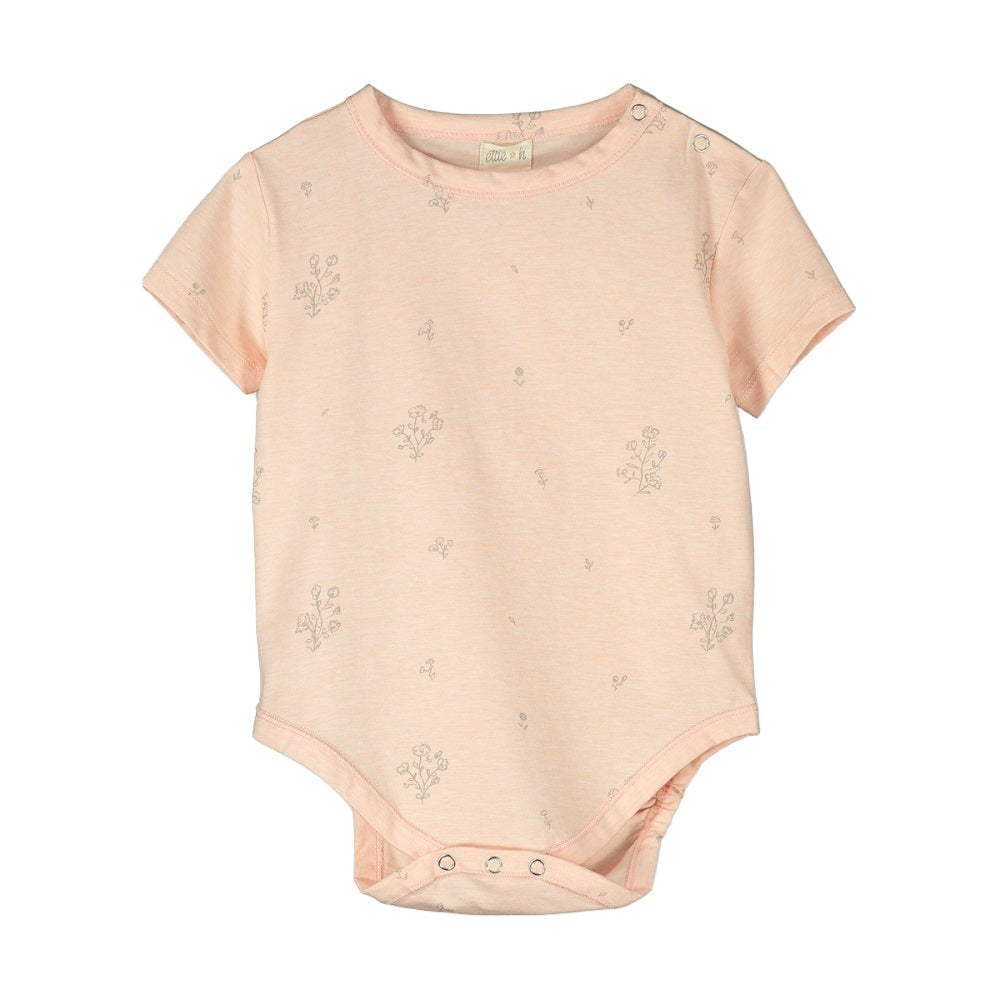 Ettie + H Morgan Jersey Onesie (Pink Flowers)-Apparel-ettie + h--babyandme.ca