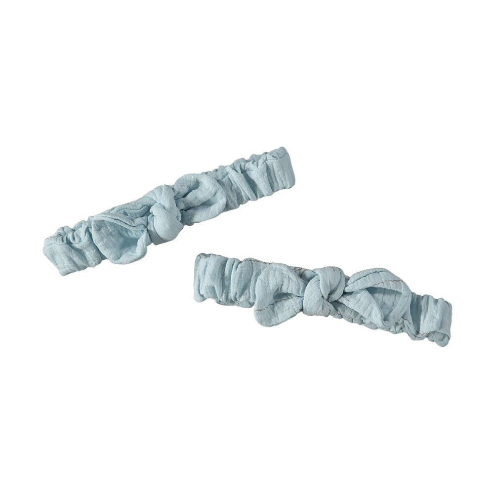 Ettie + H Tamara Gauze Headbands 2-Pack (Blue Boats)-Apparel-ettie + h-One Size-031092 BB-babyandme.ca