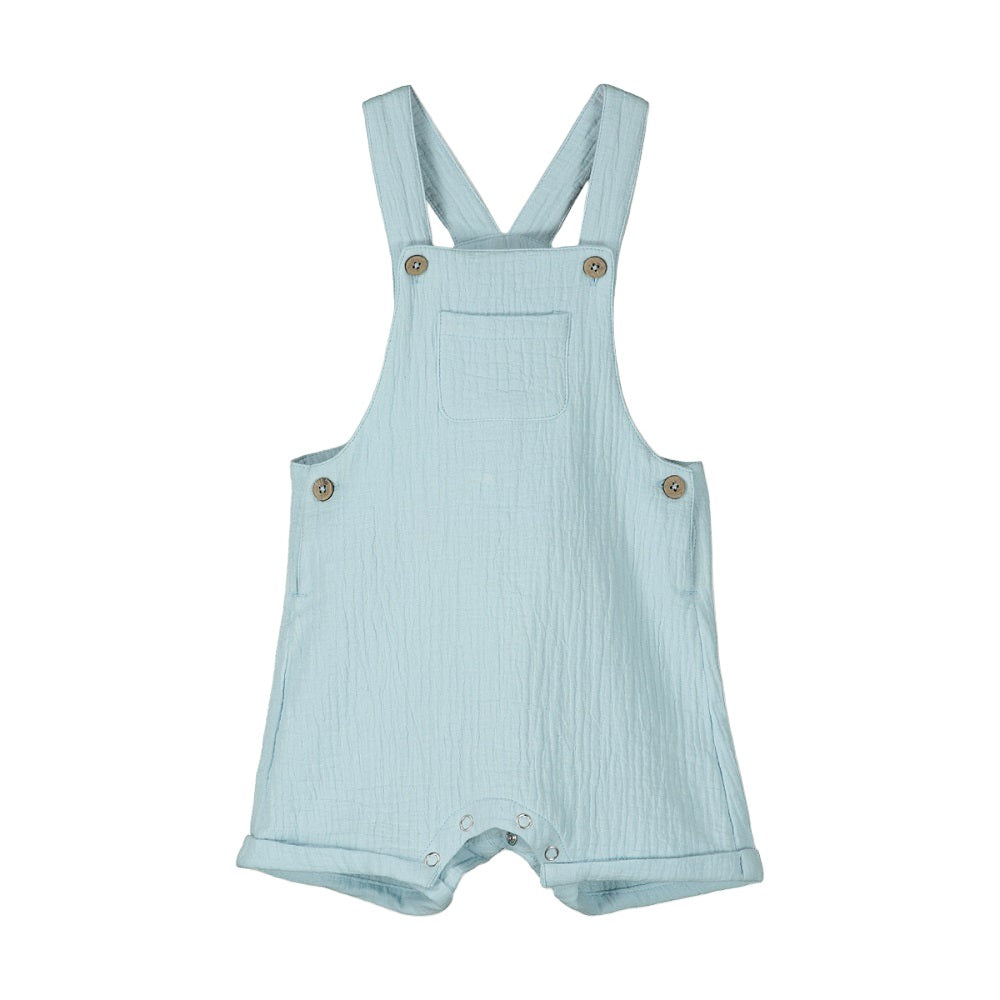 Ettie + H Wella Gauze Overalls (Light Blue)-Apparel-ettie + h--babyandme.ca