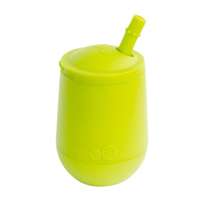 EzPz Mini Cup + Straw Training System (Lime)-Feeding-Ezpz-028318 LM-babyandme.ca