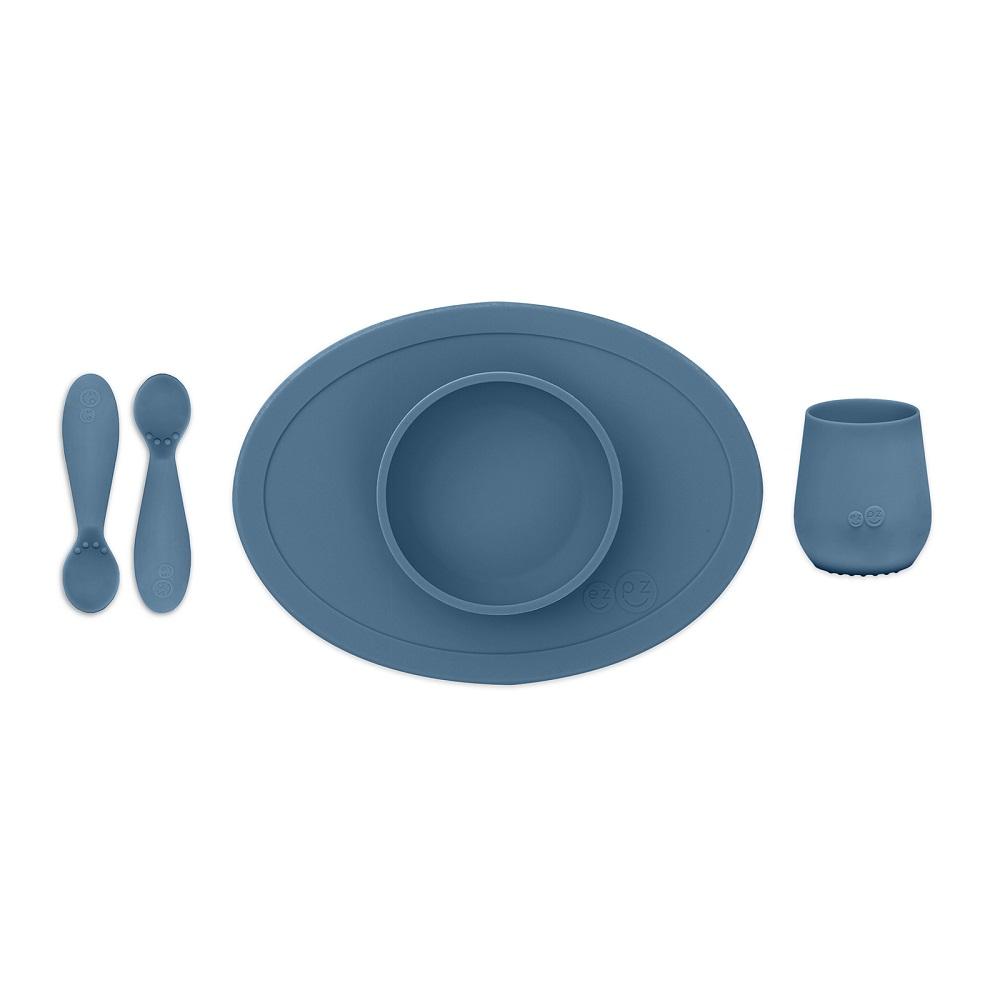 Ezpz First Foods Set (Indigo)-Feeding-Ezpz-027077 IN-babyandme.ca