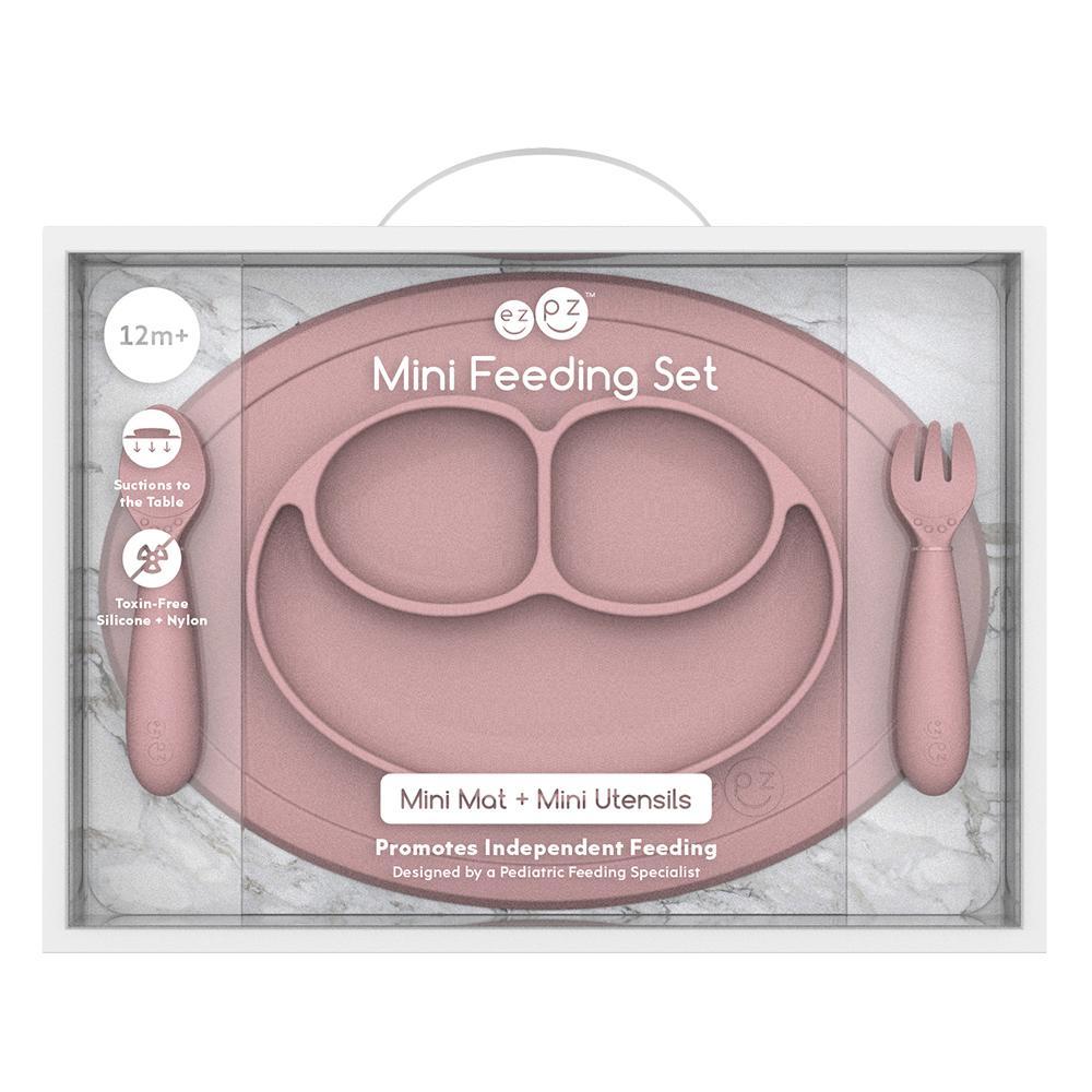 Ezpz Mini Feeding Set (Blush)-Feeding-Ezpz-028319 BS-babyandme.ca