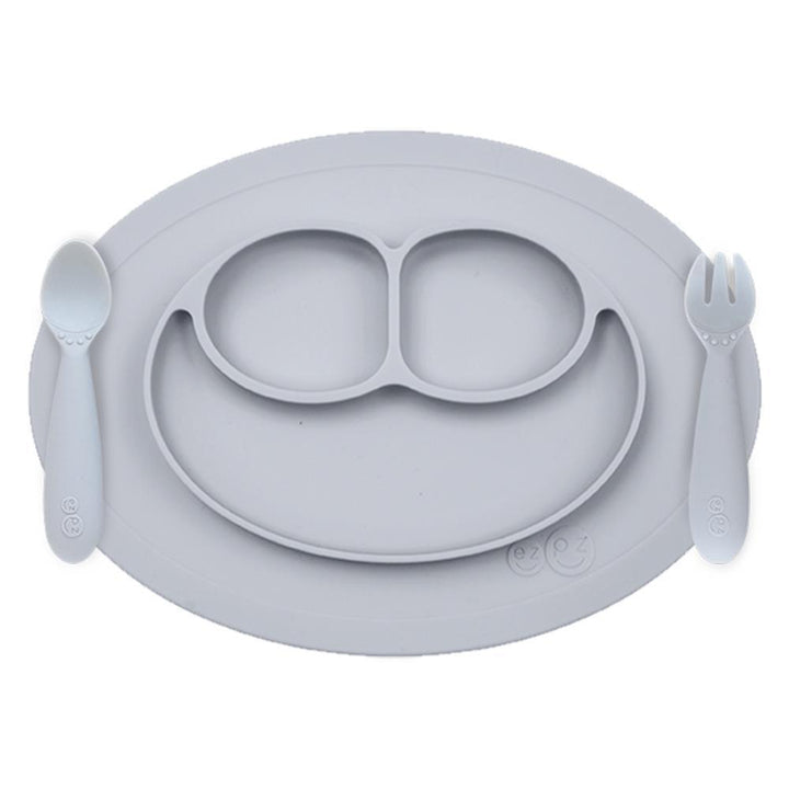 Ezpz Mini Feeding Set (Pewter)-Feeding-Ezpz-028319 PW-babyandme.ca