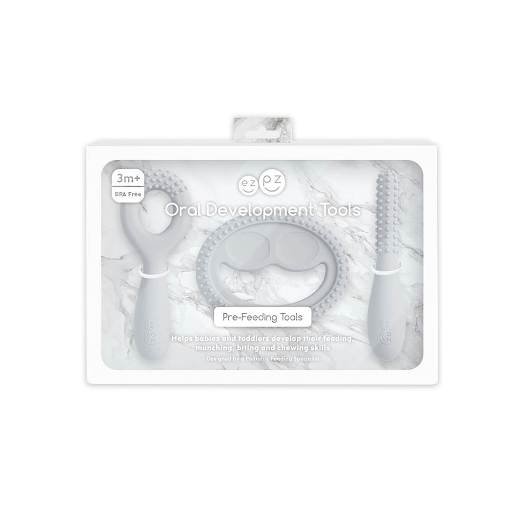 Ezpz Oral Development Tools 3-pack (Pewter)-Feeding-Ezpz-031916 PW-babyandme.ca