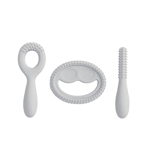 Ezpz Oral Development Tools 3-pack (Pewter)-Feeding-Ezpz-031916 PW-babyandme.ca