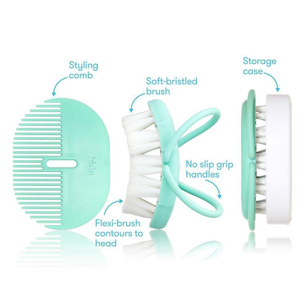 Fridababy Head-Hugging Hairbrush & Styling Comb Set-Bath-Fridababy-028169-babyandme.ca