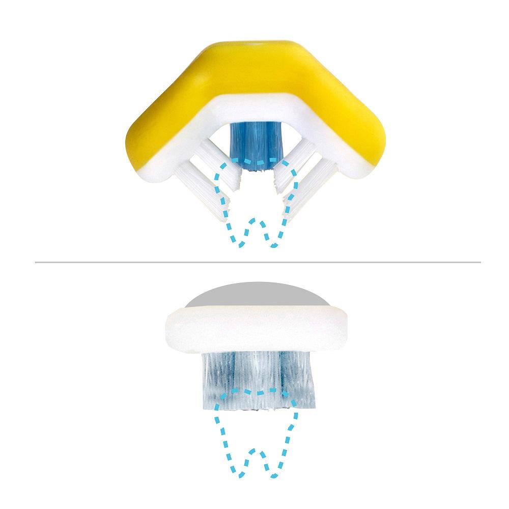 Fridababy SmileFrida Triple Angle Toothhugger (Yellow)-Bath-Fridababy-030075-babyandme.ca