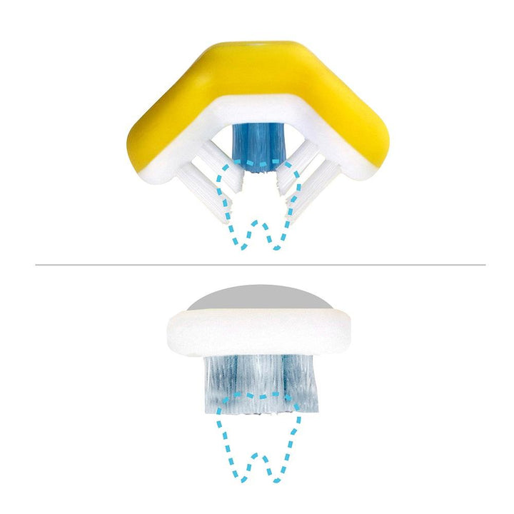 Fridababy SmileFrida Triple Angle Toothhugger (Yellow)-Bath-Fridababy-030075-babyandme.ca