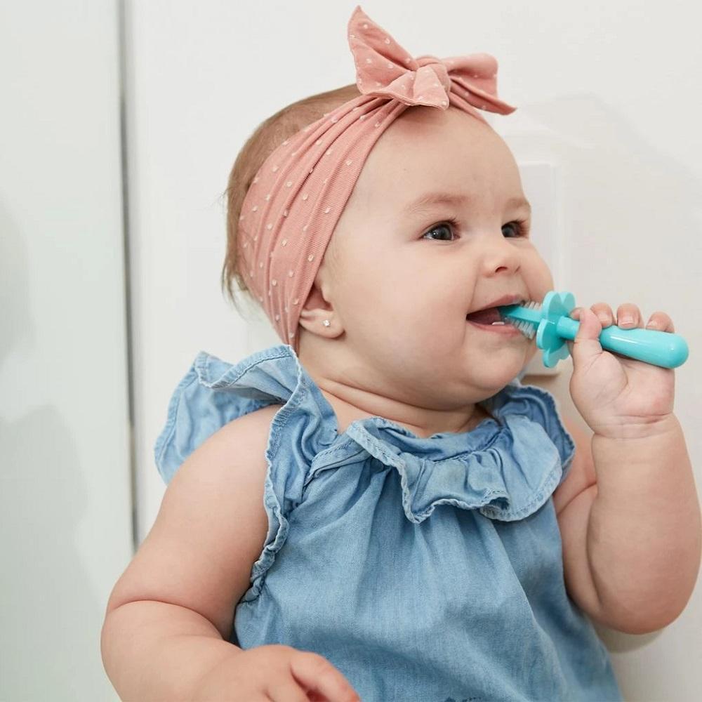 Grabease Double Sided Toothbrush (Teal)-Bath-Grabease-027429 TL-babyandme.ca