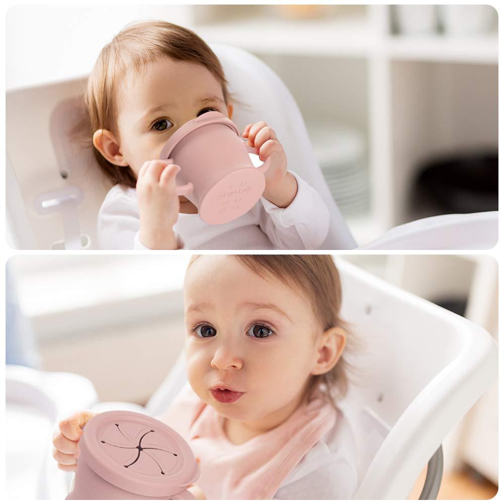 Haakaa Silicone Sip N Snack Cup (Sueva Grey)-Feeding-Haakaa-030089 GY-babyandme.ca