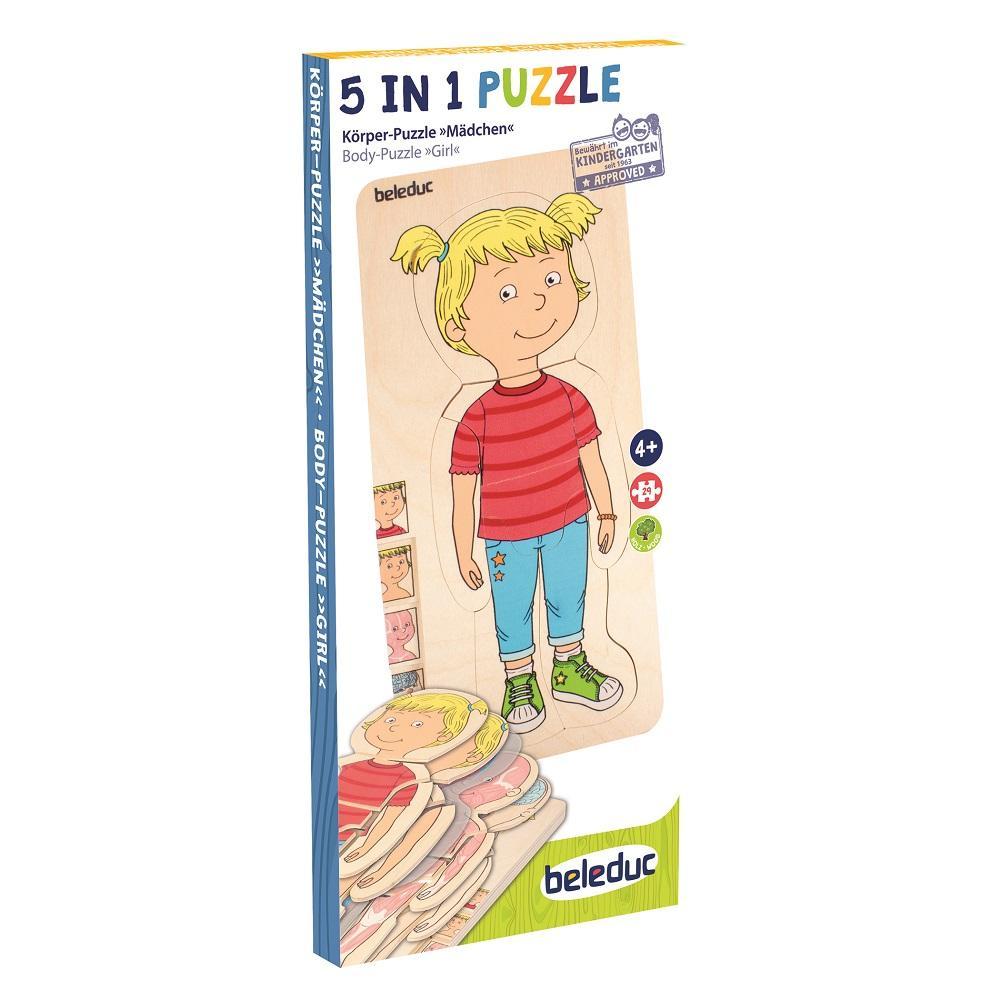 Hape 5-Layer Body Puzzle (Girl)-Toys & Learning-Hape-010926 GL-babyandme.ca