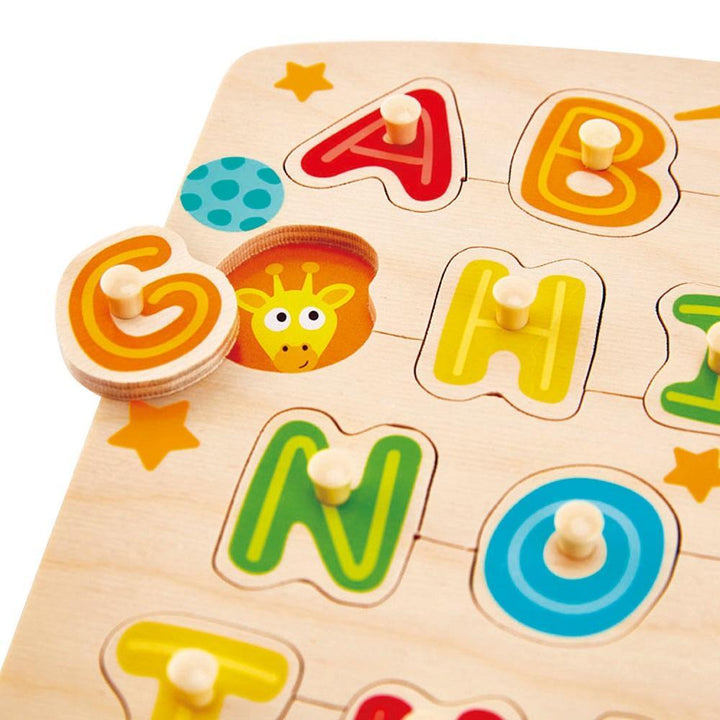 Hape Alphabet Peg Puzzle-Toys & Learning-Hape-009071 AL-babyandme.ca