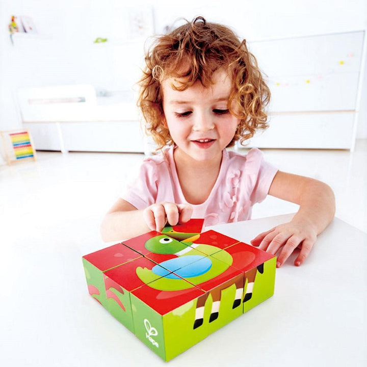 Hape Block Puzzle (Farm Animal)-Toys & Learning-Hape-024150 FA-babyandme.ca