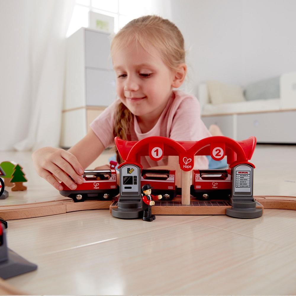 Hape Busy City Rail Set - IN STORE PICKUP ONLY-Toys & Learning-Hape-025173-babyandme.ca