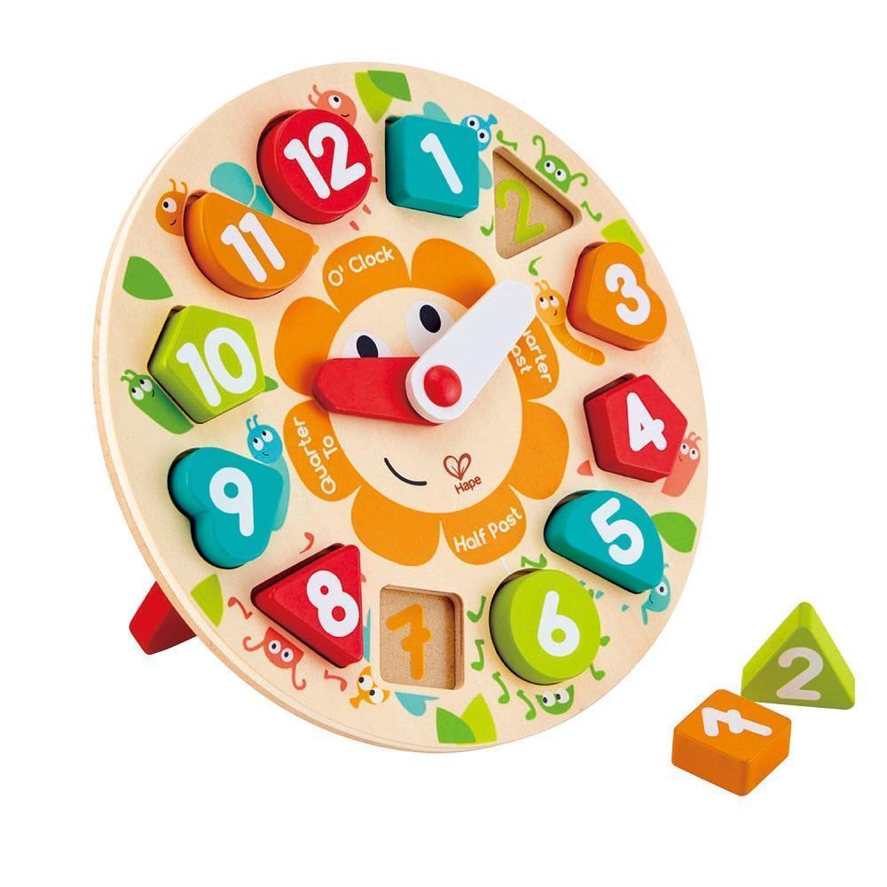 Hape Chunky Clock Puzzle-Toys & Learning-Hape-024475-babyandme.ca