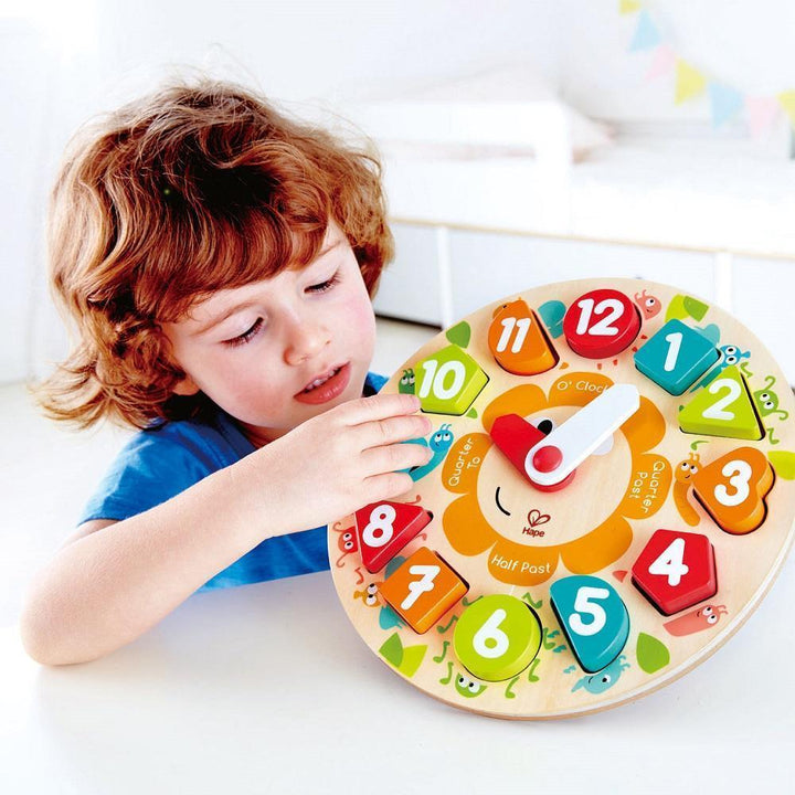 Hape Chunky Clock Puzzle-Toys & Learning-Hape-024475-babyandme.ca