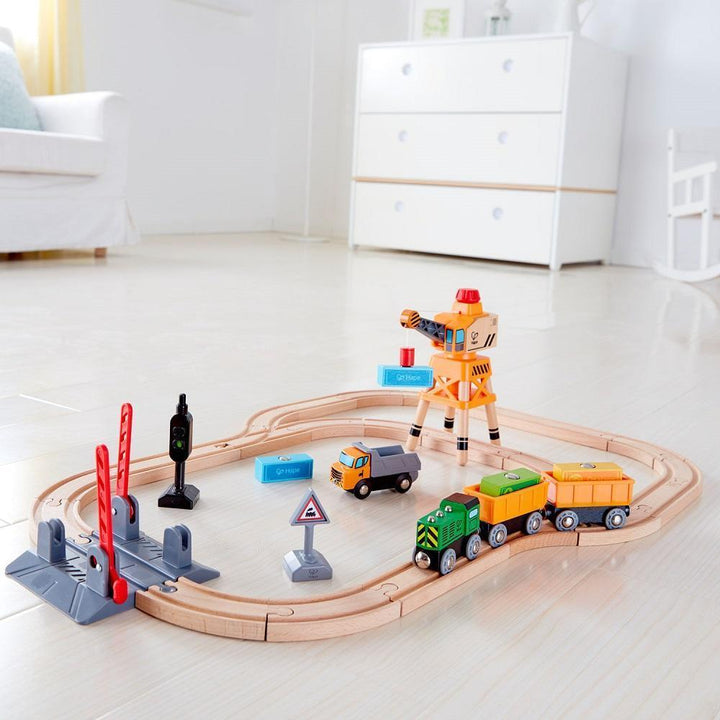 Hape Crossing & Crane Set-Toys & Learning-Hape-025336-babyandme.ca