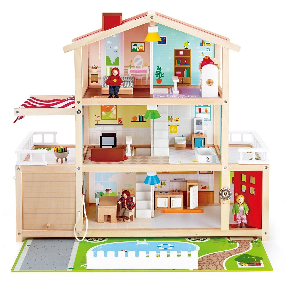 Hape Doll Family Mansion (Furnished) - IN STORE PICK-UP ONLY-Toys & Learning-Hape-023754-babyandme.ca