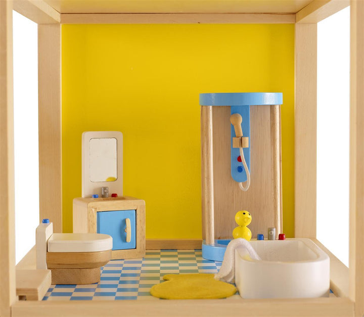 Hape Dollhouse Family Bathroom-Toys & Learning-Hape-007741 FB-babyandme.ca