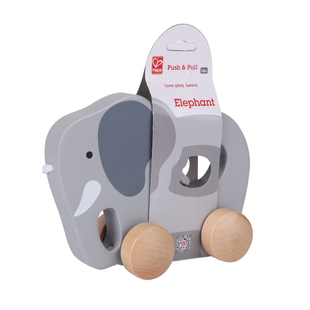 Hape Elephant Push & Pull-Toys & Learning-Hape-009618 EP-babyandme.ca