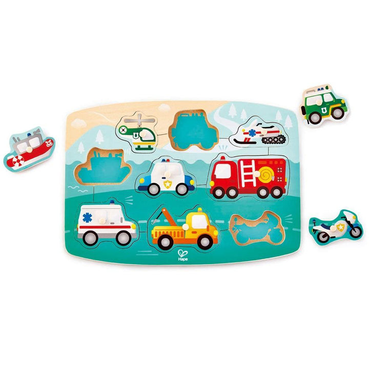 Hape Emergency Peg Puzzle-Toys & Learning-Hape-009071 EM-babyandme.ca