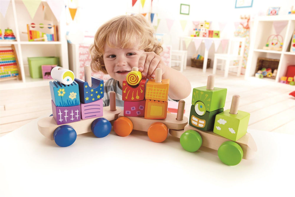 Hape Fantasia Blocks Train-Toys & Learning-Hape-003680-babyandme.ca