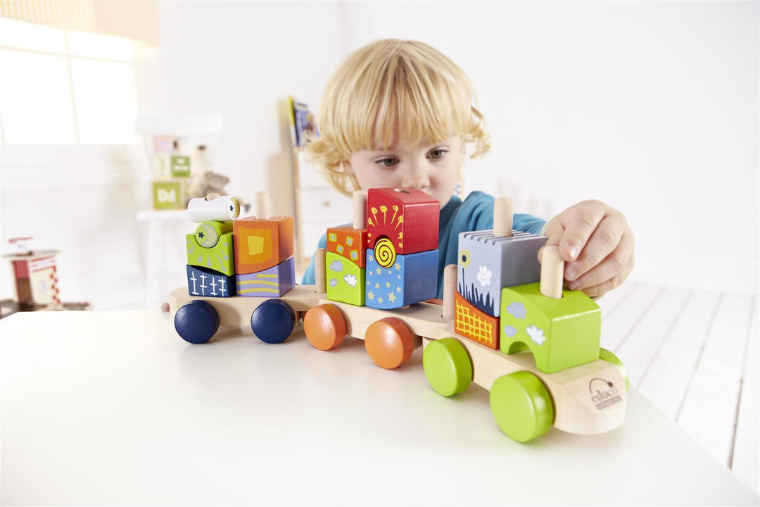 Hape Fantasia Blocks Train-Toys & Learning-Hape-003680-babyandme.ca