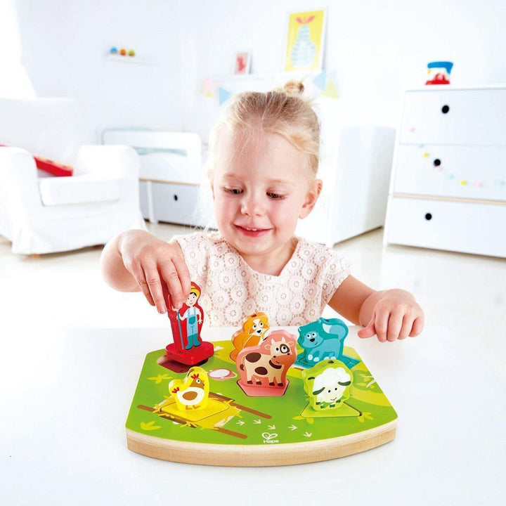 Hape Farmyard Sound Puzzle-Toys & Learning-Hape-024696-babyandme.ca