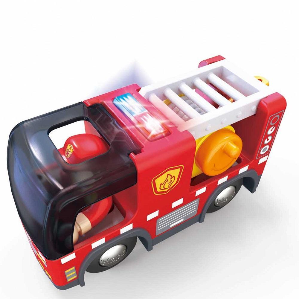 Hape Fire Truck with Siren-Toys & Learning-Hape-026214 FR-babyandme.ca