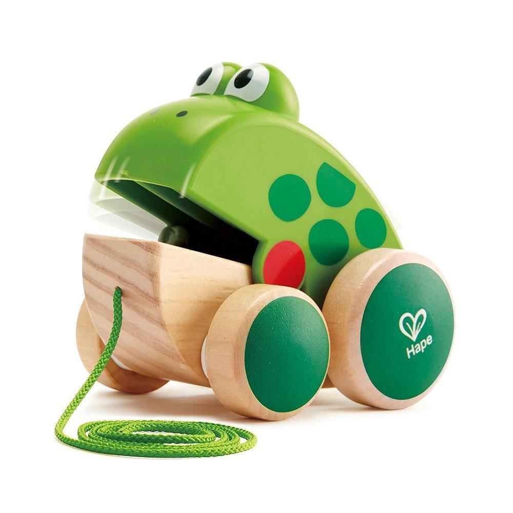 Hape Frog Pull Along-Toys & Learning-Hape-026197 FG-babyandme.ca