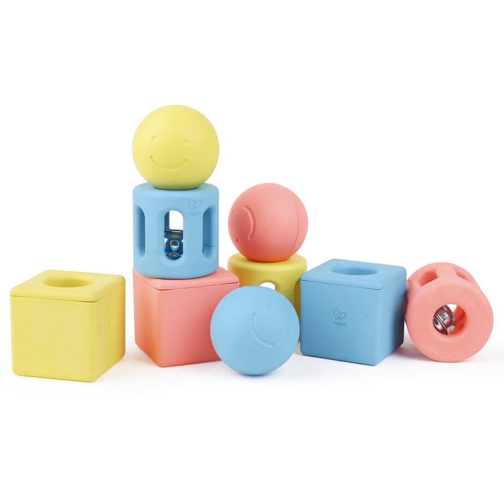 Hape Geometric Rattle Trio-Toys & Learning-Hape-028066-babyandme.ca