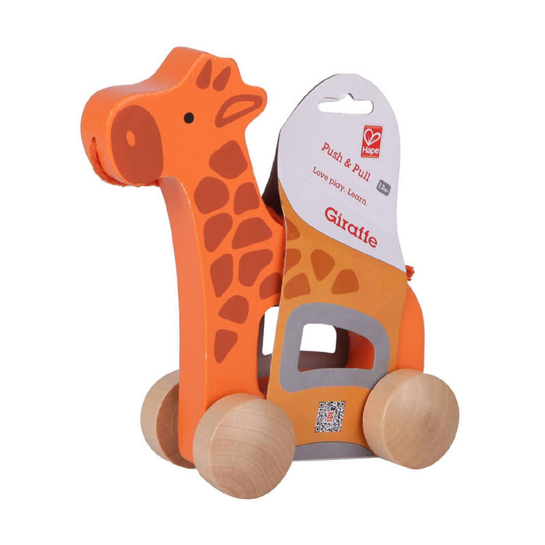Hape Giraffe Push & Pull-Toys & Learning-Hape-009618 GF-babyandme.ca