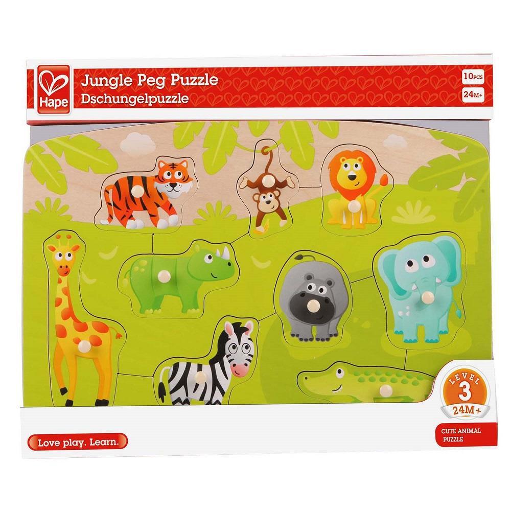 Hape Jungle Peg Puzzle-Toys & Learning-Hape-009071 JG-babyandme.ca