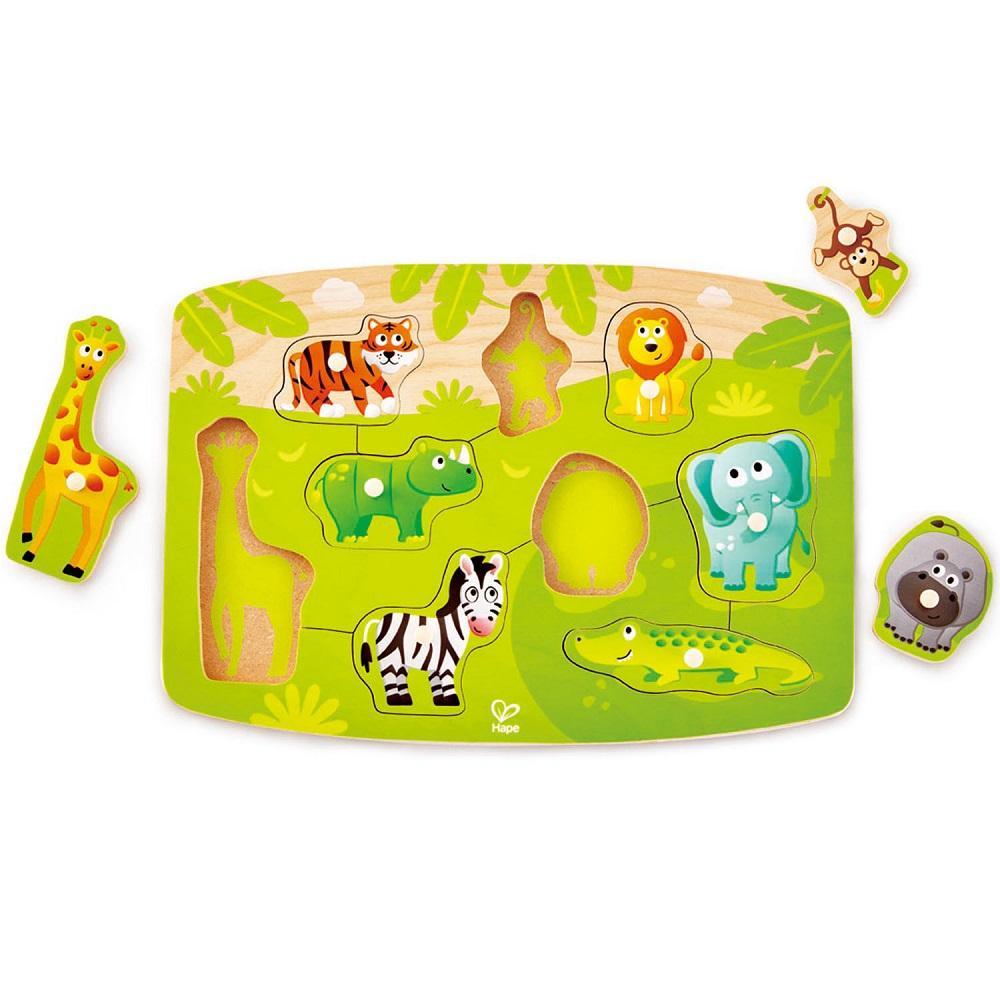 Hape Jungle Peg Puzzle-Toys & Learning-Hape-009071 JG-babyandme.ca