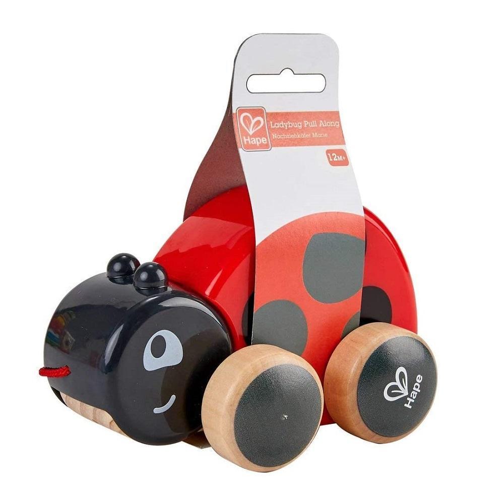 Hape Ladybug Pull Along-Toys & Learning-Hape-026197 LB-babyandme.ca