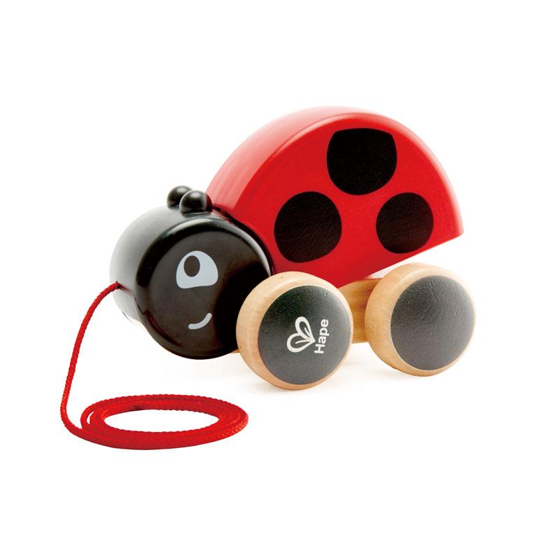Hape Ladybug Pull Along-Toys & Learning-Hape-026197 LB-babyandme.ca