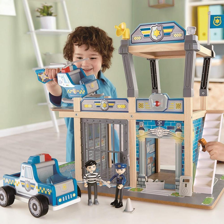 Hape Metro Police Department Playset-Toys & Learning-Hape-028455-babyandme.ca