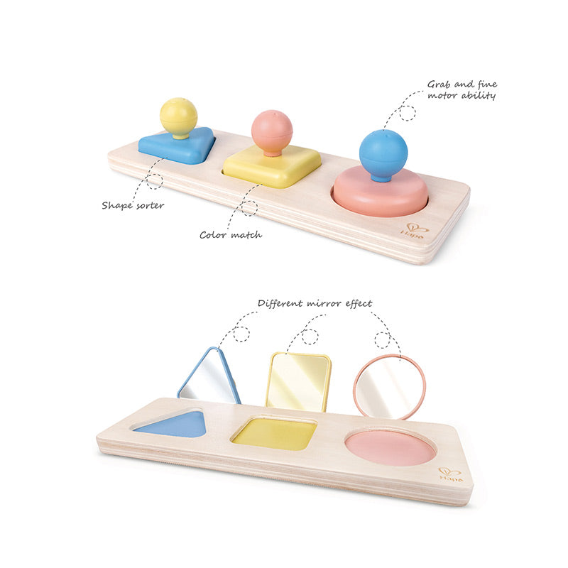 Hape Montessori Mirror Shape Puzzle-Toys & Learning-Hape-031884-babyandme.ca