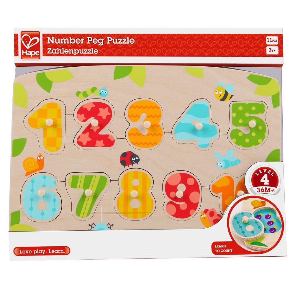 Hape Number Peg Puzzle-Toys & Learning-Hape-009071 NU-babyandme.ca
