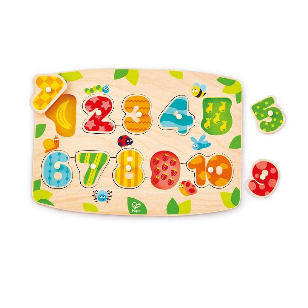 Hape Number Peg Puzzle-Toys & Learning-Hape-009071 NU-babyandme.ca