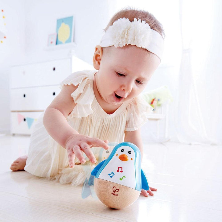 Hape Penguin Musical Wobbler-Toys & Learning-Hape-024688-babyandme.ca