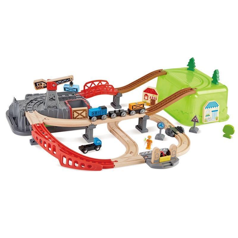 Hape Railway Bucket Builder Set-Toys & Learning-Hape-027588-babyandme.ca