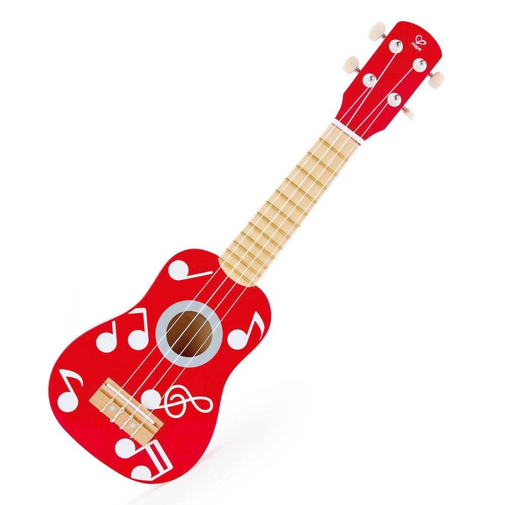 Hape Red Ukulele-Toys & Learning-Hape-026022 RD-babyandme.ca