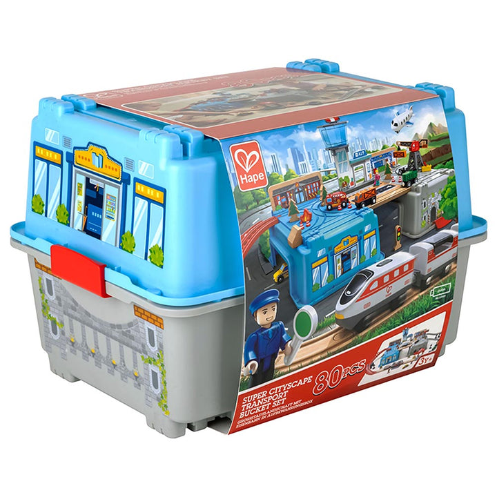 Hape Super Cityscape Transport Bucket Set-Toys & Learning-Hape-030825-babyandme.ca