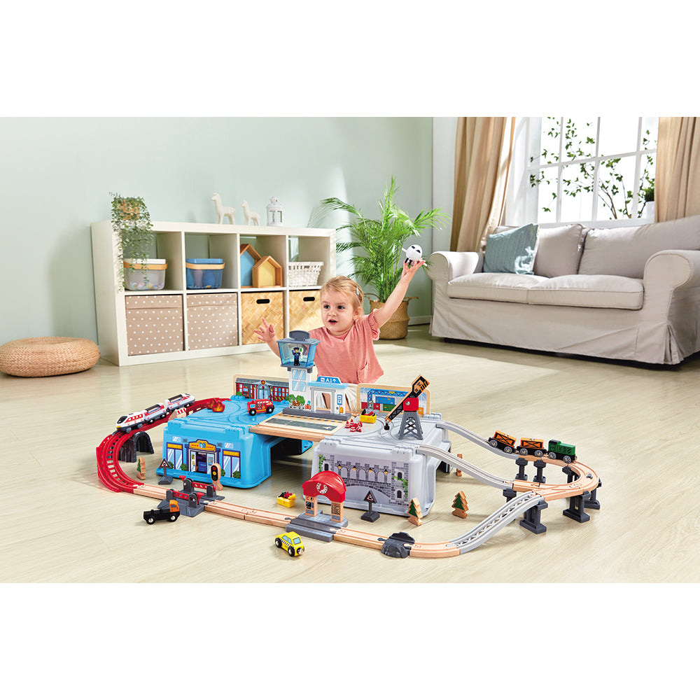 Hape Super Cityscape Transport Bucket Set-Toys & Learning-Hape-030825-babyandme.ca