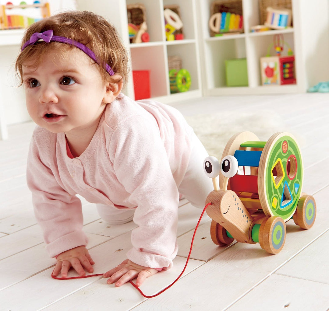 Hape Walk-A-Long Snail-Toys & Learning-Hape-009057 Sn-babyandme.ca