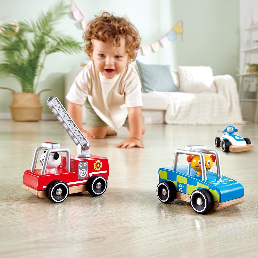 Hape Wild Rider Vehicle (White Racer)-Toys & Learning-Hape-030900 WH-babyandme.ca