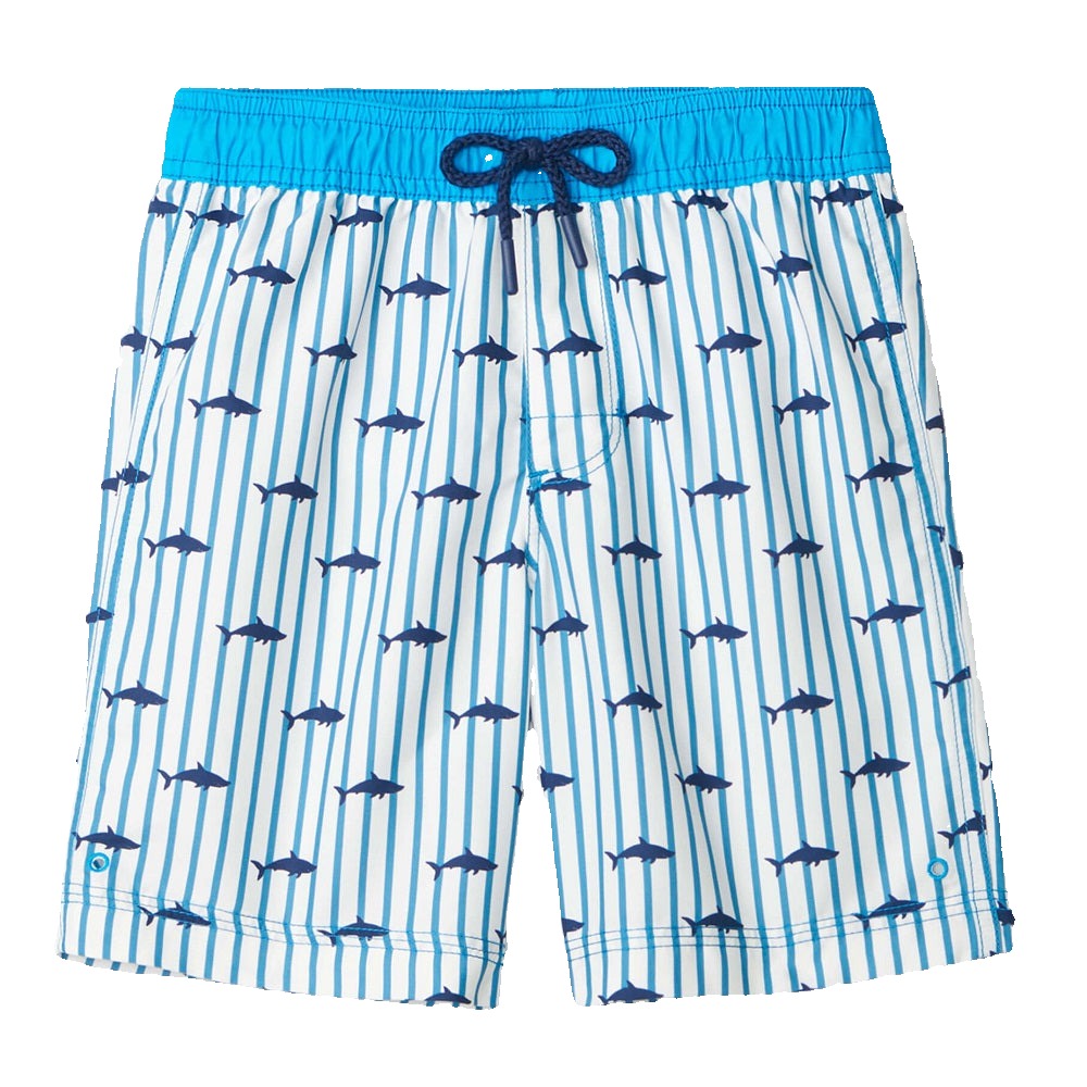 Hatley Board Shorts (Silhouette Sharks)-Apparel-Hatley--babyandme.ca