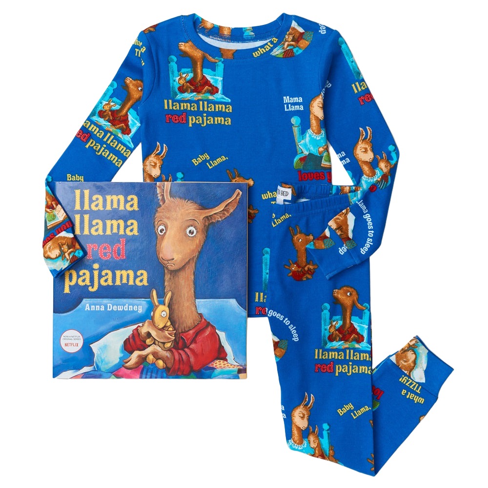 Hatley Books to Bed Pajama & Book Set (Llama Llama Red Pajama)-Apparel-Hatley--babyandme.ca